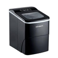 Devanti Ice Maker 2L Stainless Steel - 12kg/Day Portable Countertop Ice Machine with LED Control, Black