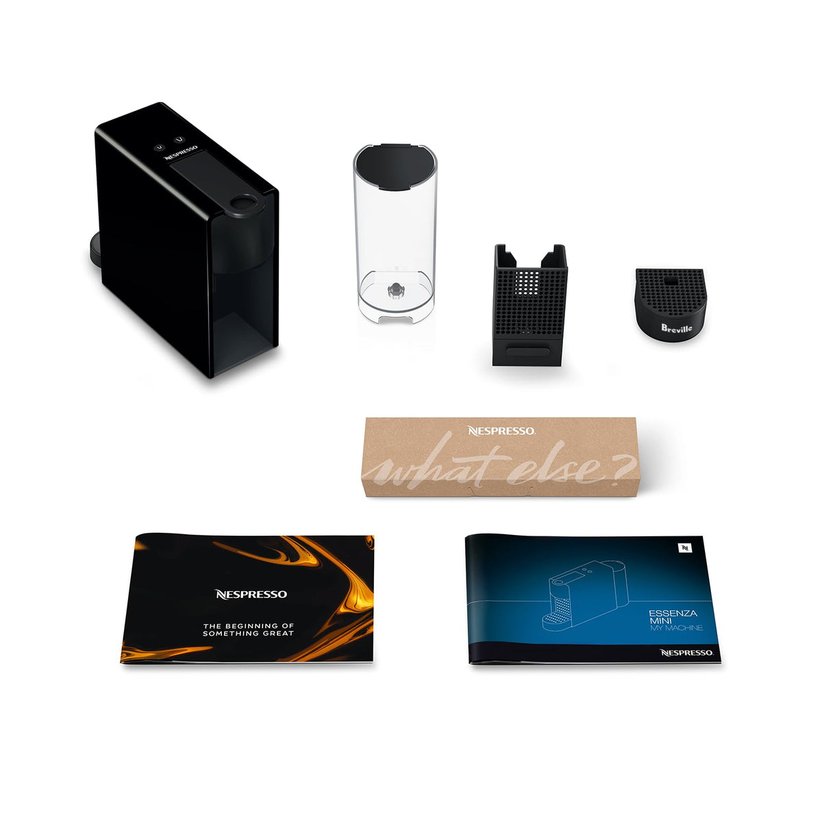 Nespresso Essenza Mini Espresso Machine by Breville BEC220BLK - Ultra Compact Coffee Pod Machine, Black