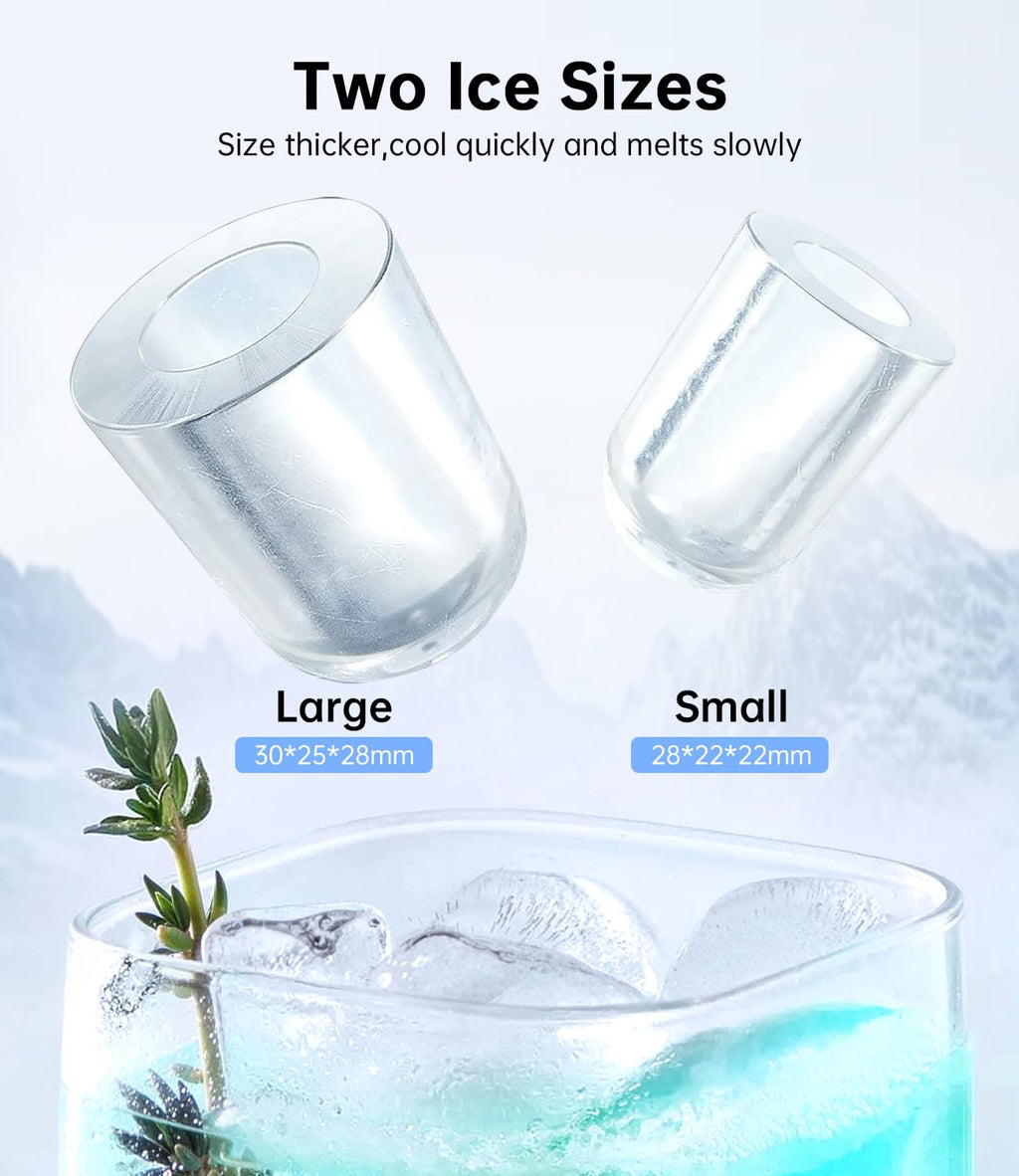 WIE Ice Maker Machine 15KG/24H, 6 Min Fast Ice, 2L Water Tank, Self-Cleaning Countertop Ice Cube Maker with Basket & Scoop