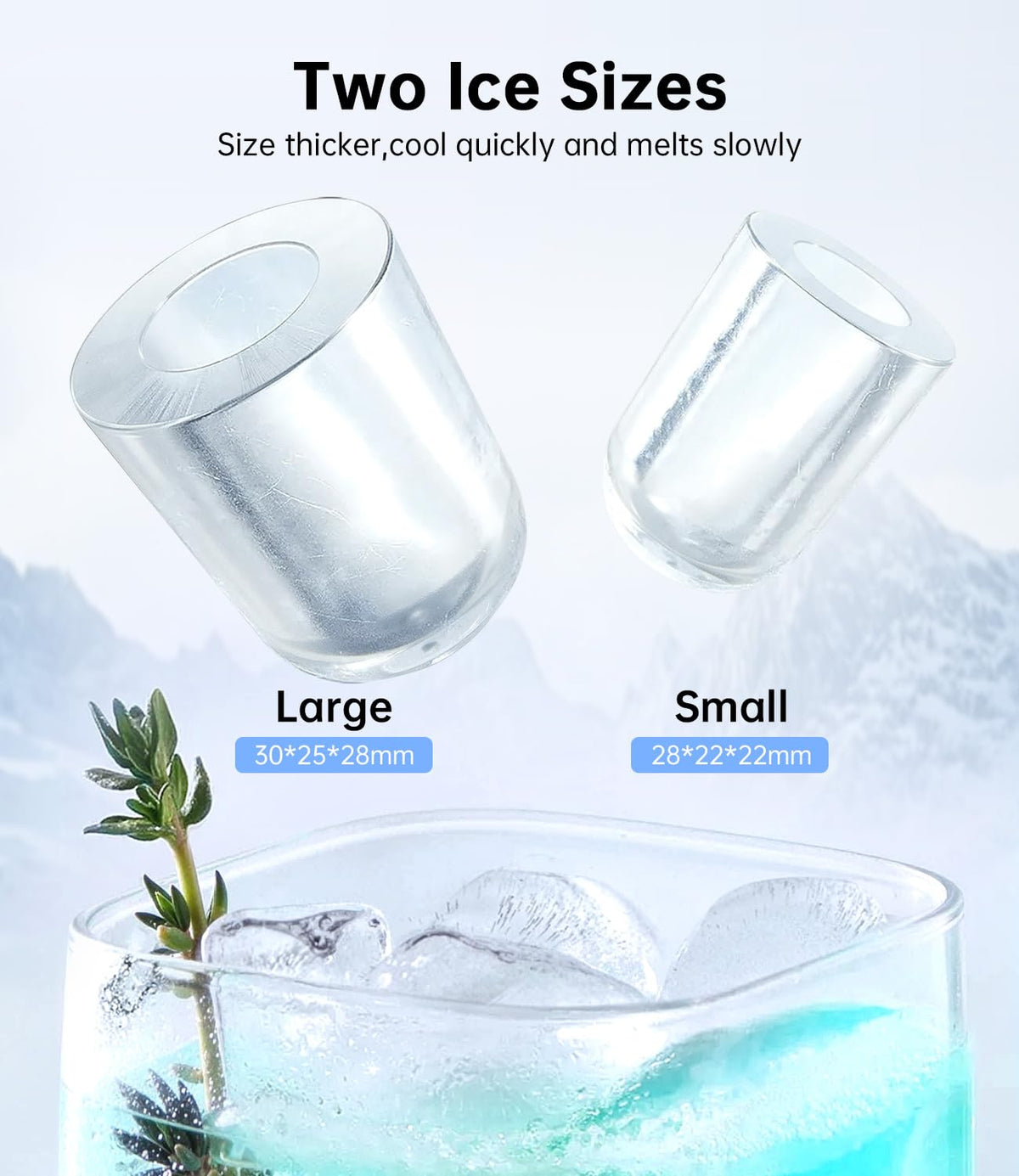 WIE Ice Maker Machine 15KG/24H, 6 Min Fast Ice, 2L Water Tank, Self-Cleaning Countertop Ice Cube Maker with Basket & Scoop