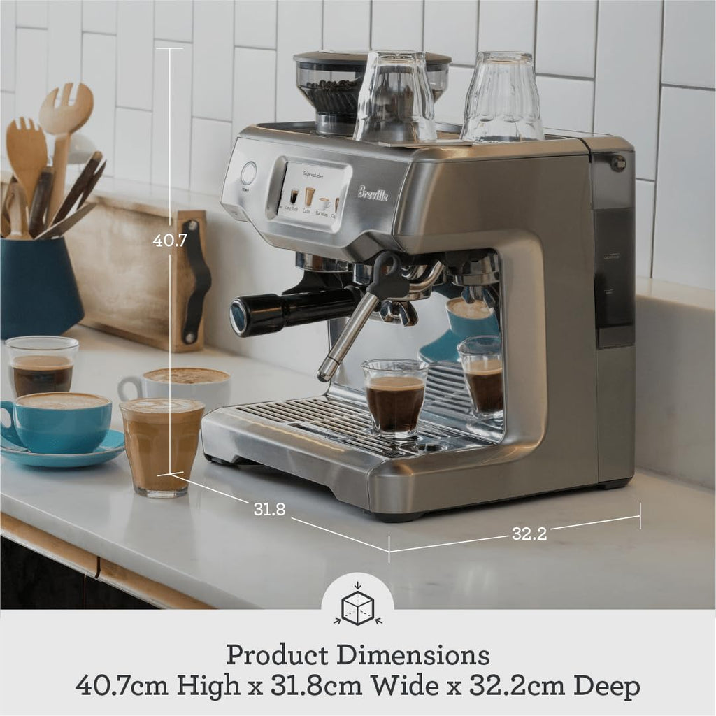Breville Barista Touch Espresso Machine BES880BSS - Touch Screen, Auto Steam Wand, ThermoJet, Brushed Stainless Steel