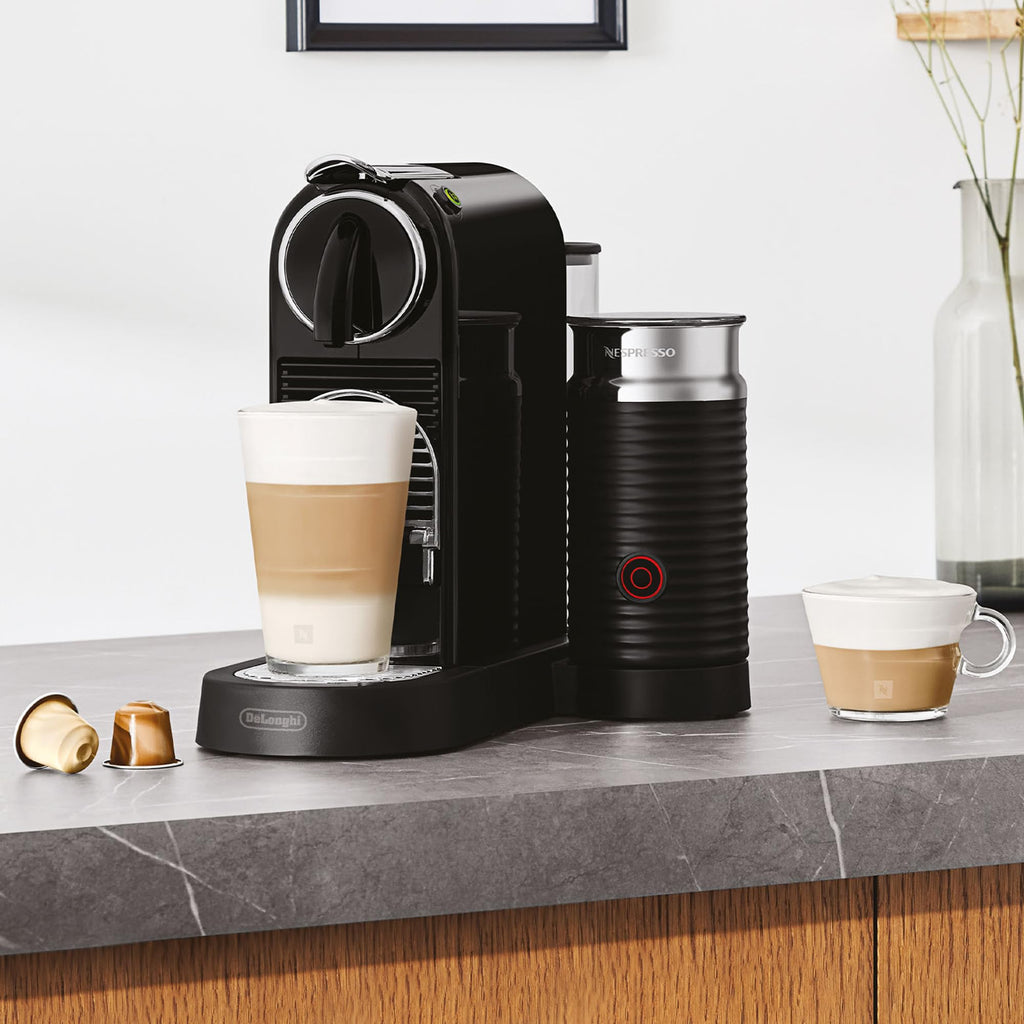 De'Longhi Nespresso CitiZ & Milk Espresso Machine with Aeroccino3, 19 Bar, Coffee Pod System, EN267.BAE
