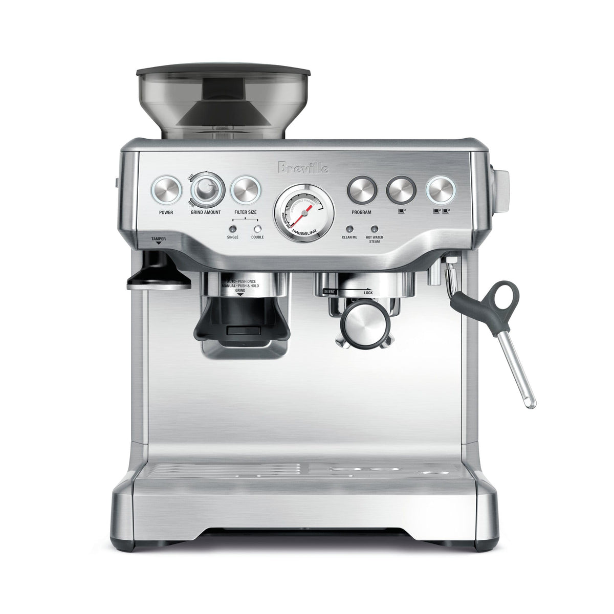 Breville Barista Express Espresso Machine BES870BSS - Integrated Grinder, PID Temperature Control, Brushed Stainless Steel
