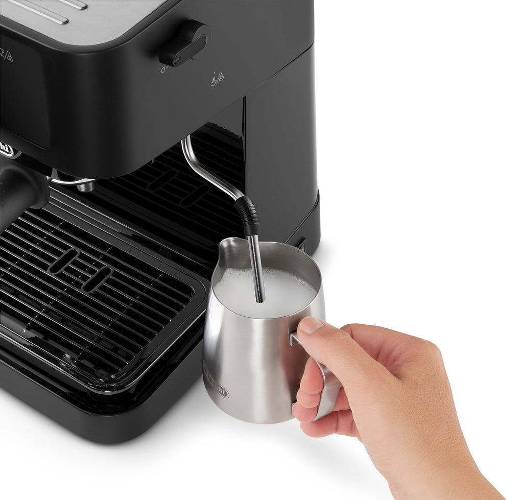 De'Longhi Stilosa Manual Espresso Machine EC230.BK, 15 Bar Pump, Milk Frother, Stainless Steel Boiler