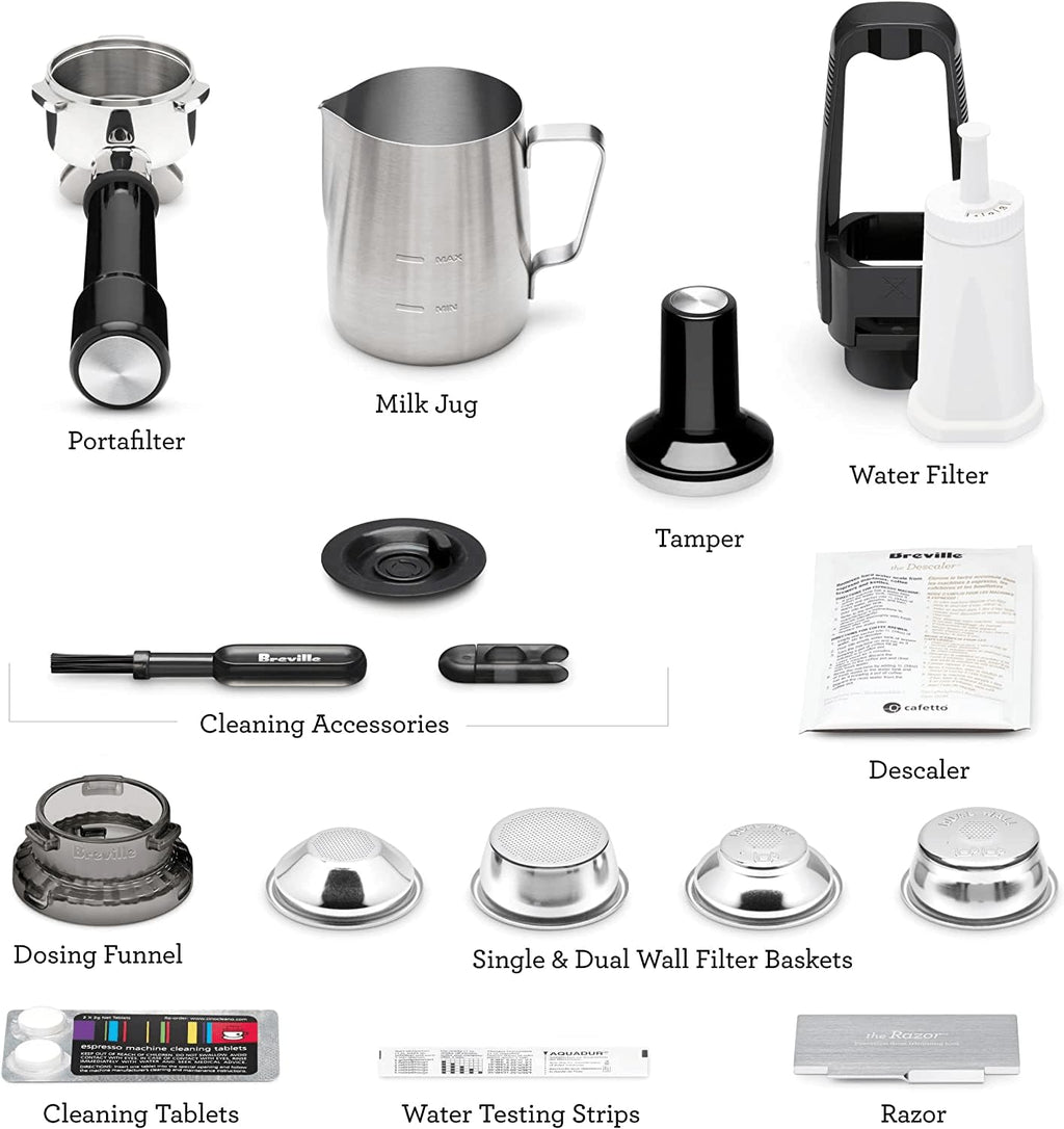 Breville Barista Touch Espresso Machine BES880BSS - Touch Screen, Auto Steam Wand, ThermoJet, Brushed Stainless Steel