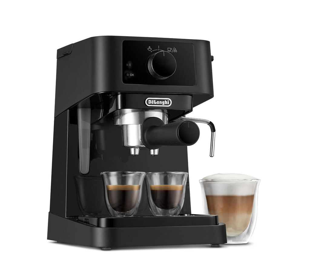 De'Longhi Stilosa Manual Espresso Machine EC230.BK, 15 Bar Pump, Milk Frother, Stainless Steel Boiler