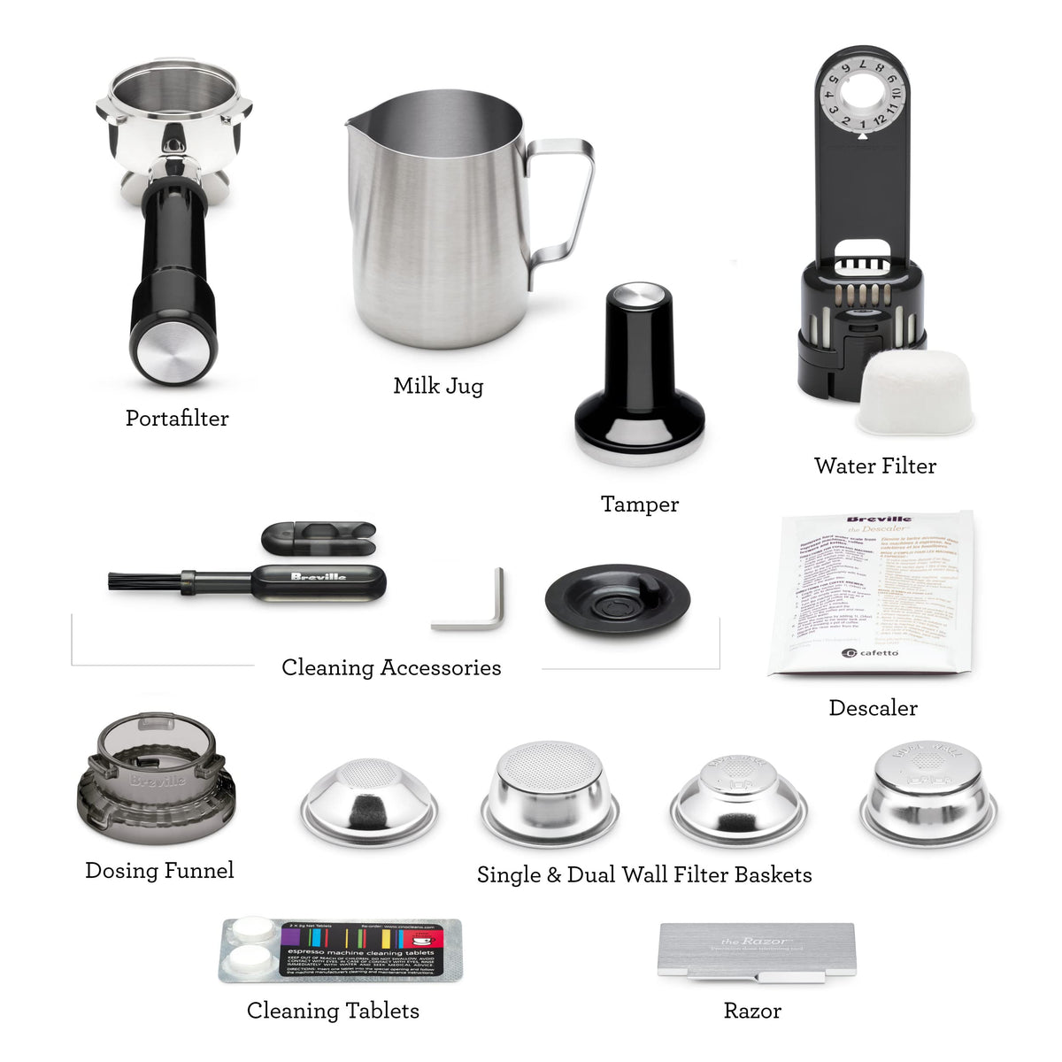 Breville Barista Express Espresso Machine BES870BSS - Integrated Grinder, PID Temperature Control, Brushed Stainless Steel