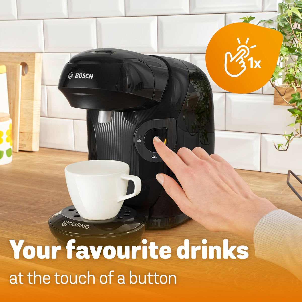 Tassimo Style Friendly TAS112EGBC Pod Coffee Machine with 40 Kenco Drinks Bundle - Black, Energy Class A+
