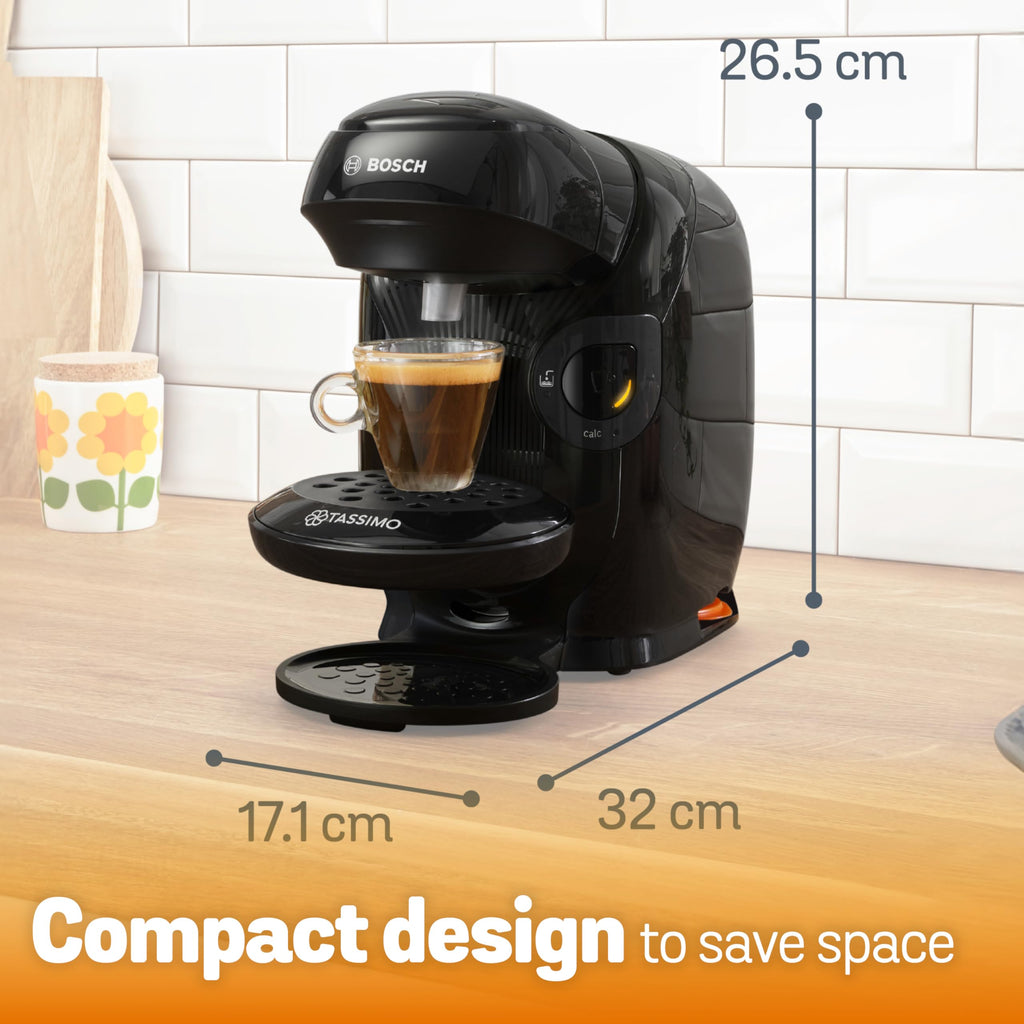 Tassimo Style Friendly TAS112EGBC Pod Coffee Machine with 40 Kenco Drinks Bundle - Black, Energy Class A+